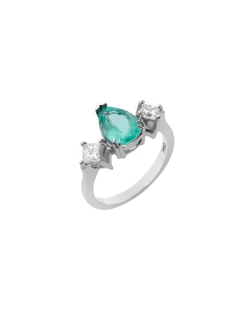 Anel Versailles | Esmeralda e Diamantes